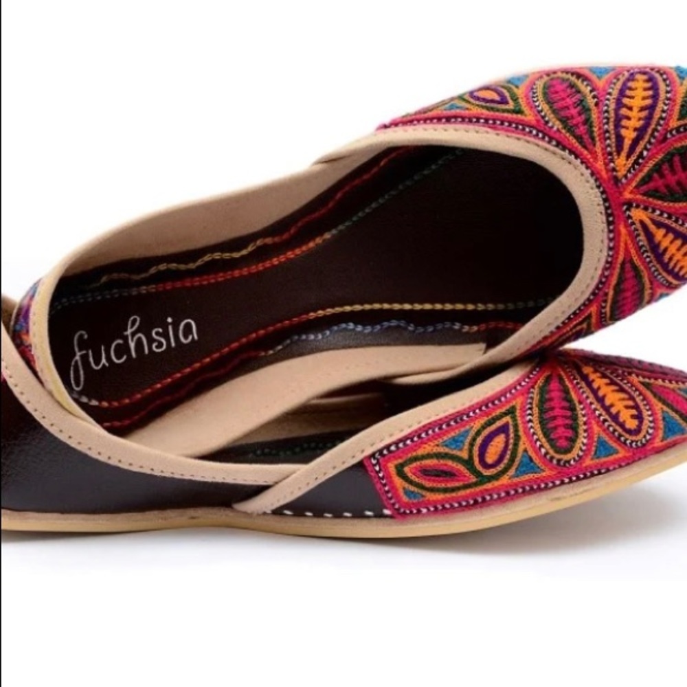 FUCHSIA Sustainable custom crafted flats - Size 8